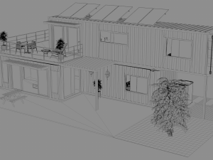 container villa Model 3D