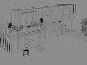 container villa Model 3D
