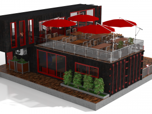 container restaurant Model 3D