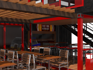 container restaurant Model 3D