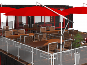 container restaurant Model 3D