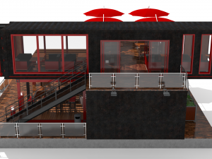 container restaurant Model 3D