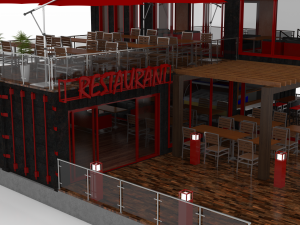 container restaurant Model 3D
