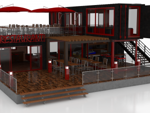 container restaurant Model 3D