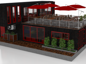 container restaurant Model 3D