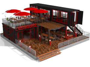 container restaurant Model 3D