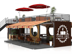 container coffee shop 3D Model