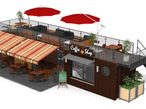 container coffee shop 3D Модель