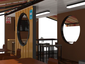 container coffee shop 3D Model