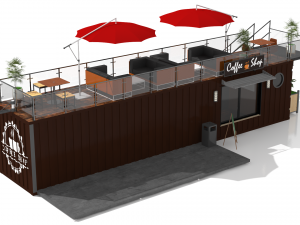 container coffee shop 3D Модель