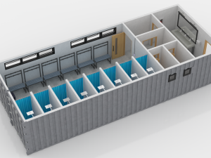 container changing room Model 3D