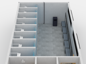 container changing room Model 3D