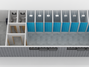 container changing room Model 3D