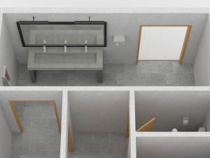 container changing room Model 3D