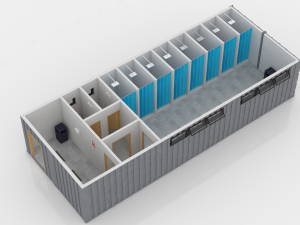 container changing room Model 3D
