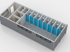 container changing room Model 3D