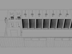 container changing room Model 3D