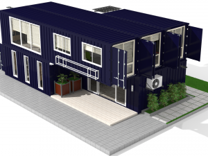 container office building 3D Model