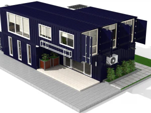 container office building 3D Model