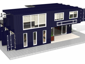 container office building 3D Model