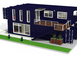 container office building 3D Model