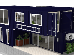 container office building 3D Model