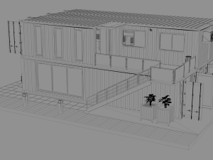 container office building 3D Model