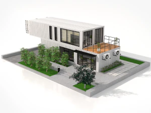 集装箱办公楼 3D 模型