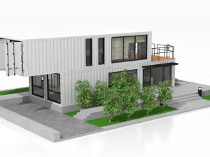 container office building 3D Model