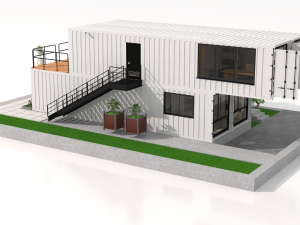 container office building Modello 3D