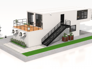 container office building Modello 3D