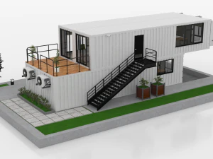 container office building 3D Model