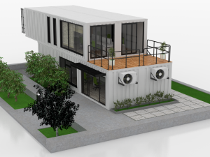 container office building Modello 3D