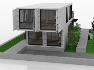 container office building 3D Model