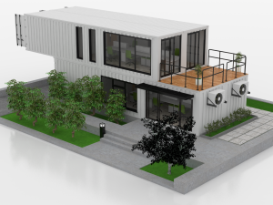 container office building Modello 3D