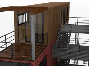 container residential apartment building 3D Model