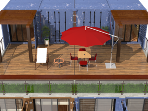 container residential apartment building Modèle 3D
