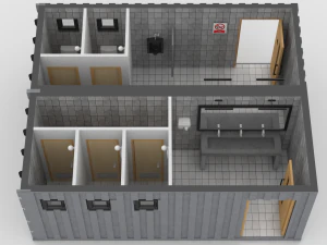 container public wc 3D Model