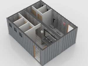 container public wc 3D Model