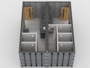 container public wc 3D मॉडल