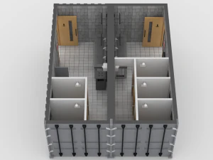 container public wc 3D Model