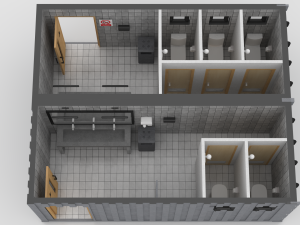 container public wc 3D मॉडल