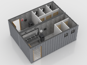 container public wc 3D मॉडल