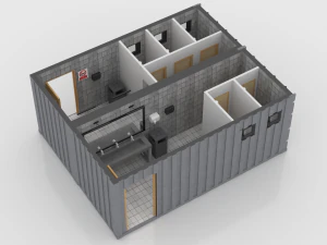 container public wc 3D Model