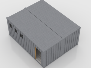 container public wc 3D मॉडल