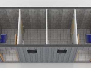 container public wc 3D मॉडल
