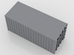 container public wc 3D मॉडल