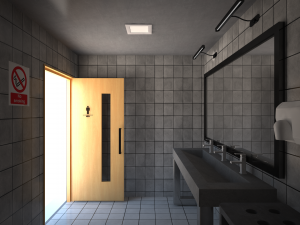 container public wc 3D मॉडल
