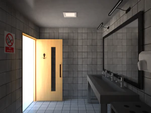 container public wc 3D Model