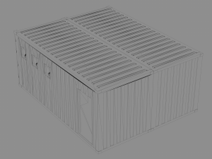 container public wc 3D मॉडल